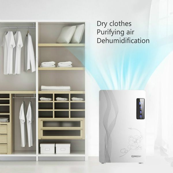 Freeshipping Intelligent Dehumidifier Dryer Moisture Absorber Air Purifier Mute Dehumidification Dry Clothes LED Display Touch Control