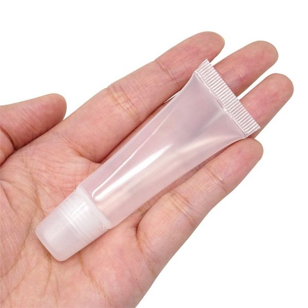 50Pcs 8ml Refillable Clear Empty Lip Gloss Balm Containers Soft Tubes Balm Lip Gloss Bottle Cosmetic Containers Makeup Accessories
