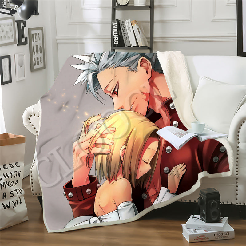 CLOOCL Nanatsu No Taizai Ban Blanket 3D Print The Seven Deadly Sins Double Layer Casual Sofa Youth Bedding Throw Fashion Blankets