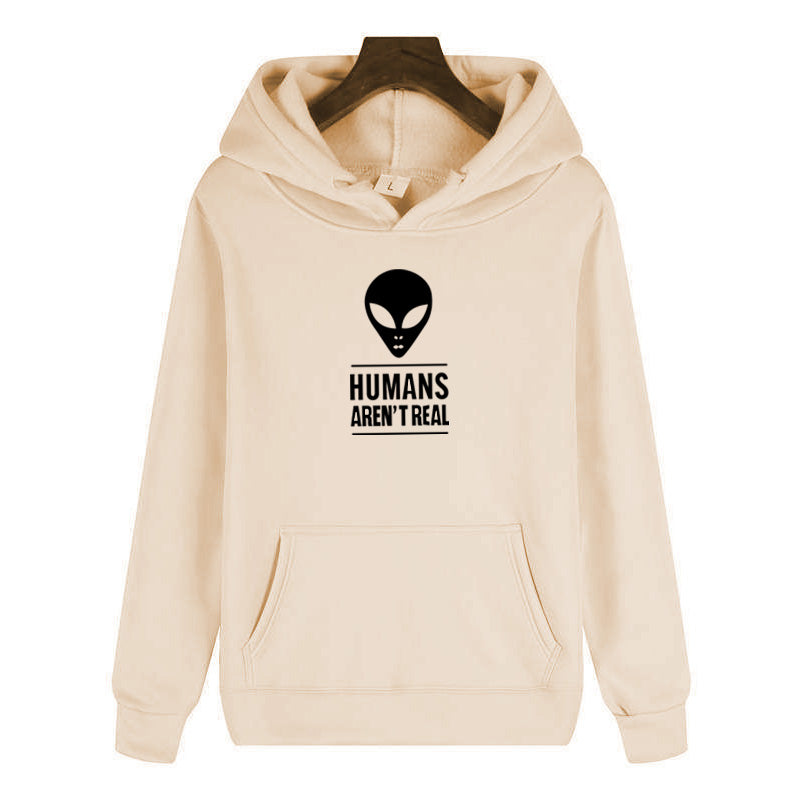 Moletom Alien Print Pullover Pure Color Hoodie Women Men&#039;s Loose Long Sleeve Large Sweatshirt Cute Harajuku Hoodie Winter Autumn