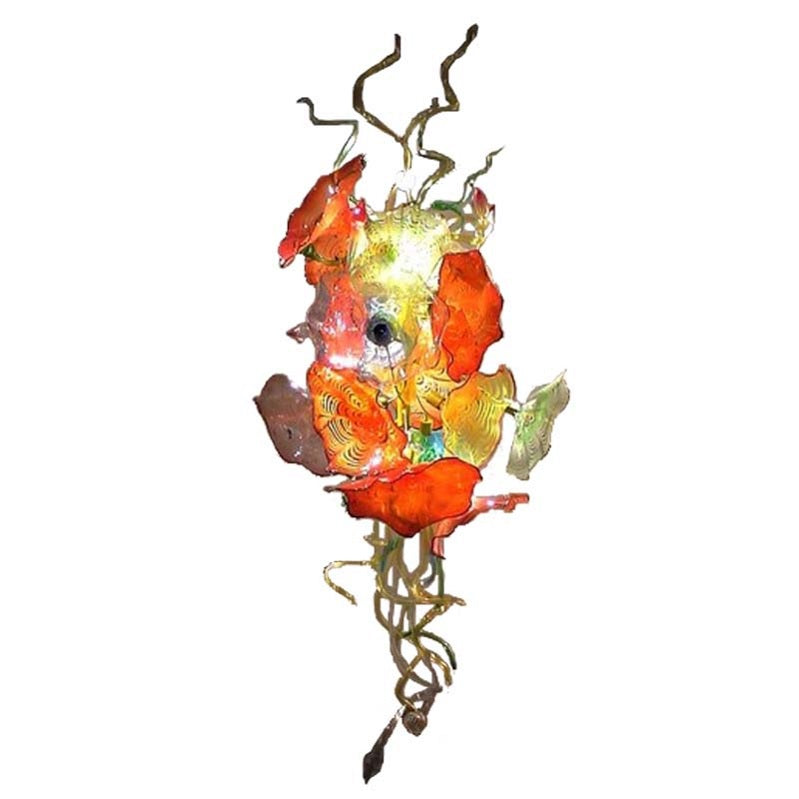 Blown Lamp chandelier lighting fixture modern bedroom home decoration art glass pendant lights with led bulbs