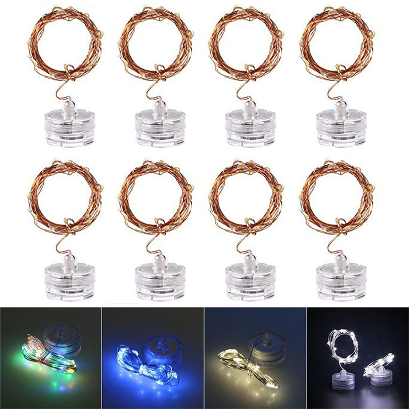 LED String Lights 1M 2M Plum blossom type Waterproof Vase Bottle Fairy Light Copper Wire Battery Operated Decoration Lighting for Decoration