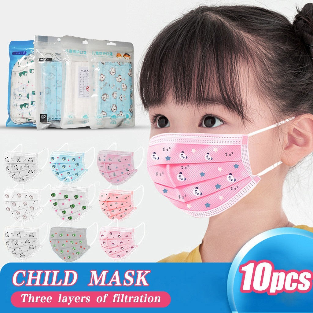 Retail package Designer Facemask Fashion Child face Mask Children 3Layers Disposable Mask Kid Protective Mouth Ship DHL in 8hours