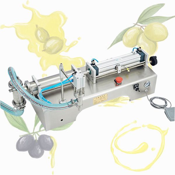 Stainless Steel Filling Machine For Soy Sauce Vinegar Milk Juice Pneumatic Liquid Filler