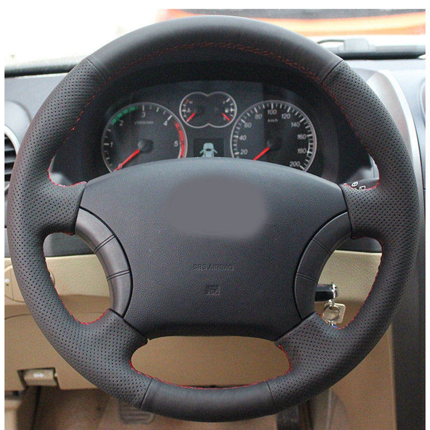 DIY Hand-stitched Black Artificial Leather Car Steering Wheel Covers For Great Wall Haval Hover H3 H5 Wingle 3 Wingle 5