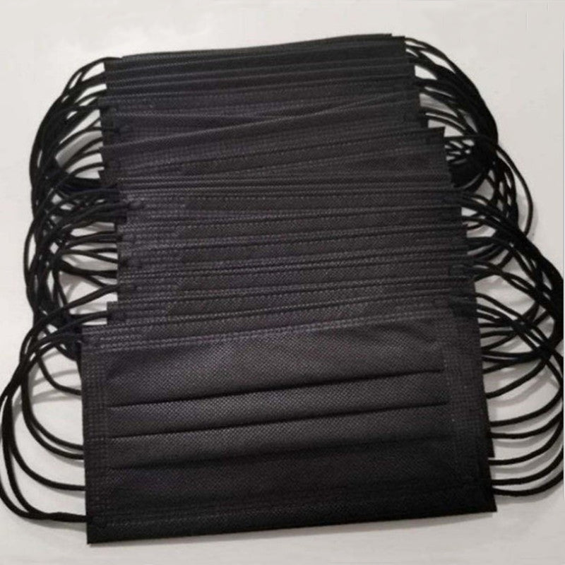 in stock 3 Layers black face masks Non Woven Anti Dust Disposable facemask Facial Protective Cover Dust Mouth PM2.5 Safety Masks