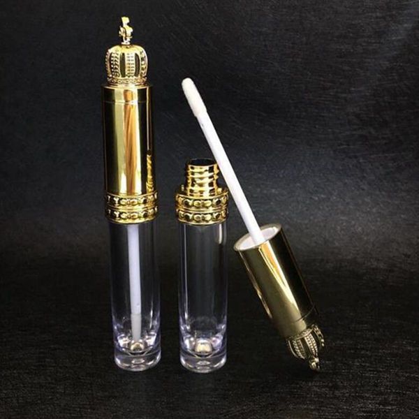 100pcs 8ml Lipstick Container With Crown Lid Transparent Lip Gloss Tube Lip Balm Bottle Cosmetic Tube