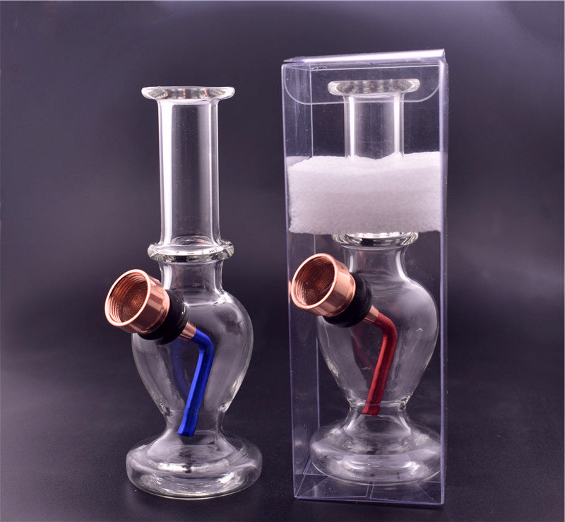 2pcs glass bong Oil Rig Water Pipes Glass Bubblers Smoking Pipe Small Hand tobacco Pipe for dry herb Support overseas warehouse