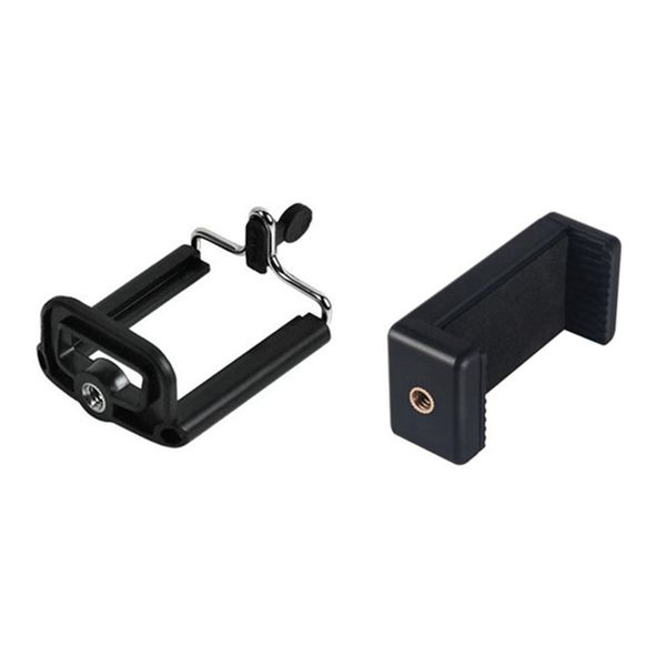 2 Styles Universal Cell Phone Holder Elastic Clip Mount Bracket for Selfie Stick Mobile Phone Tripods Mount Clip DHL