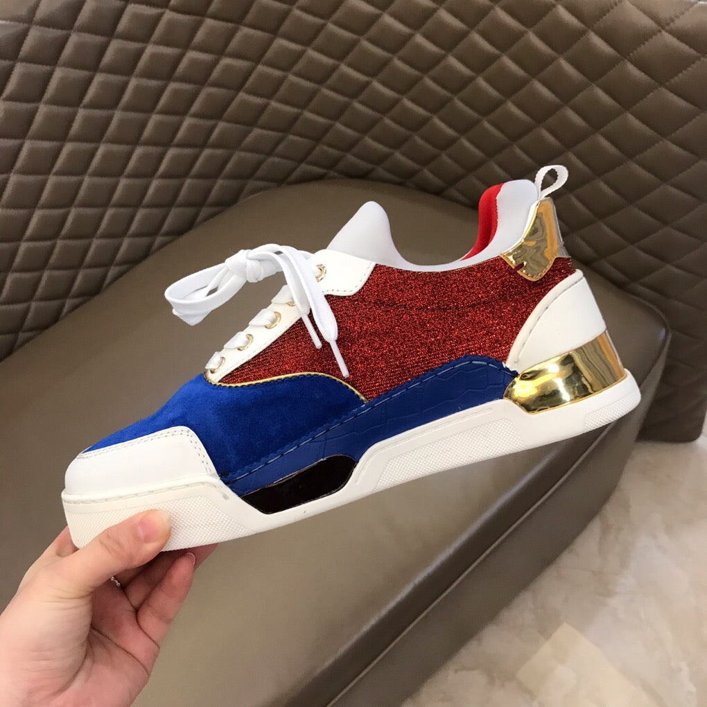 Designer Mens Red Bottoms Skate shoes Studded Spike Bottom Luxury Man Flats Daily Casual Skateboarding Sneakers luxe tennis Shoe Size38-45