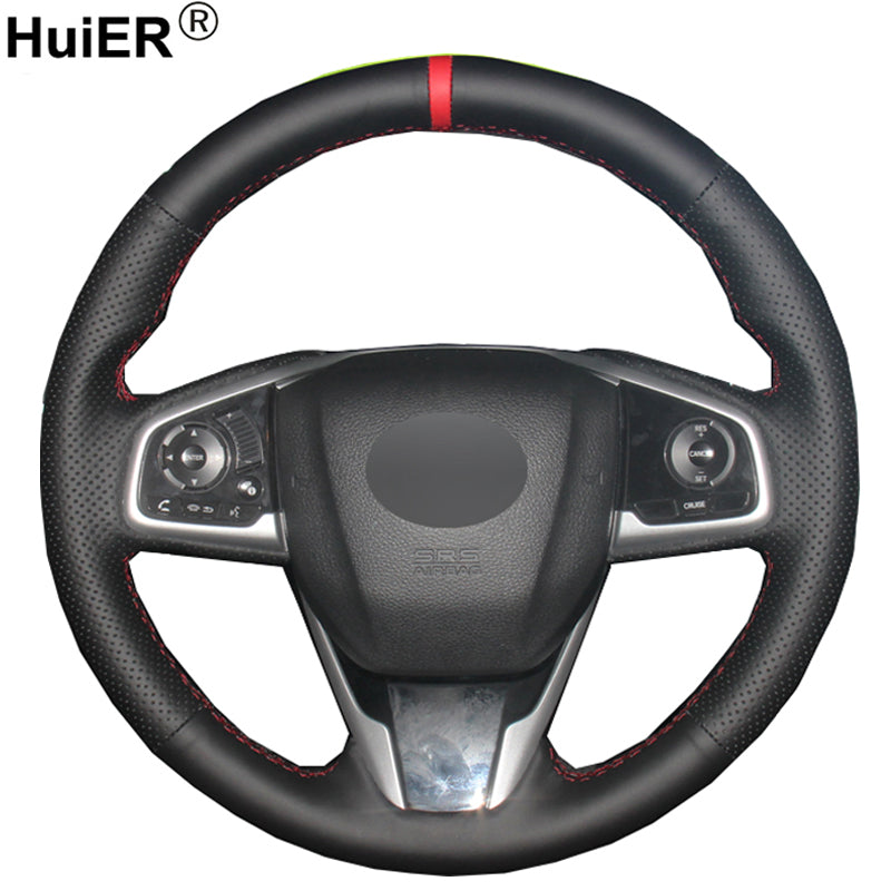 Hand Sewing Car Steering Wheel Cover For Honda Civic Civic 10 2016 2017 2018 2019 CRV CR-V 2017 2018 2019 Clarity 2016-2018
