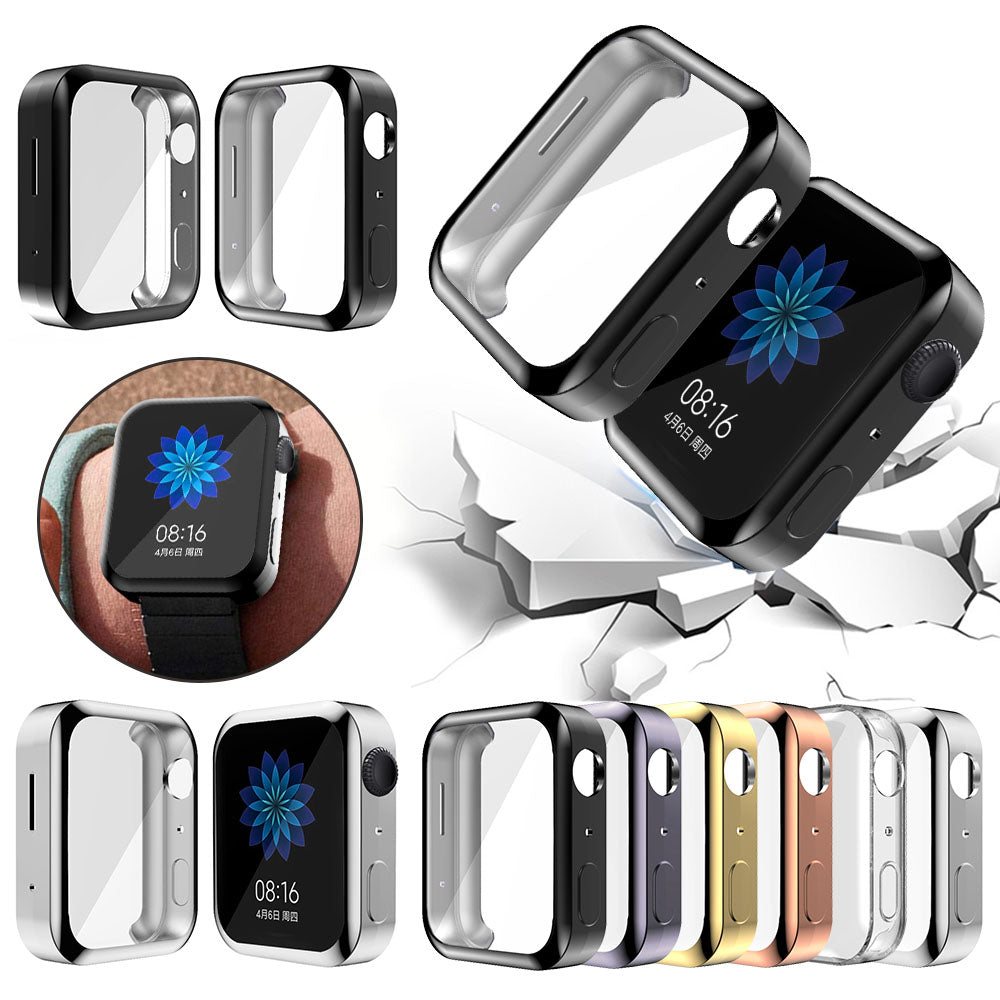 Soft TPU Screen Protector Case for Mi Smart Band Cases Anti-Scratch Bumper Protective Cover for Xiaomi Mi Watch Shockproof Shell