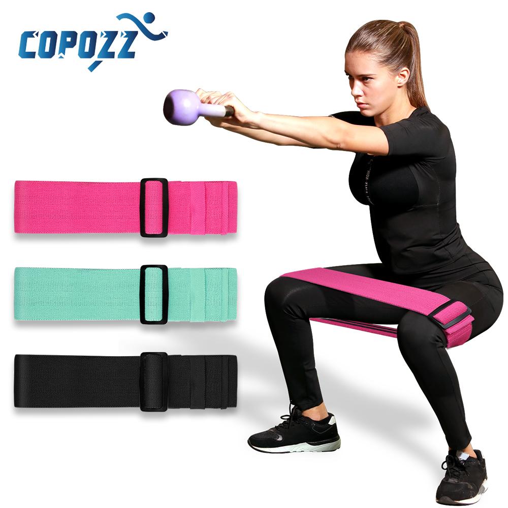 Adjustable Hip Loop Resistance Bands for Legs and Butt Anti Slip Roll Up Workout Elastic Booty Bands Fitness Equipment