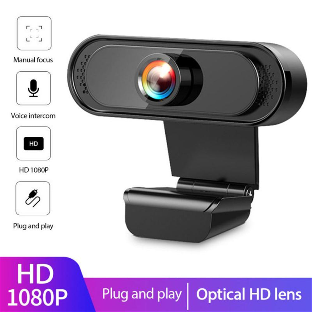 1080P HD Webcam Web Camera Built-in Noise Reduction Microphone 30 Â° Angle Of View Webcam Camara Web Cam For Laptop Desktop