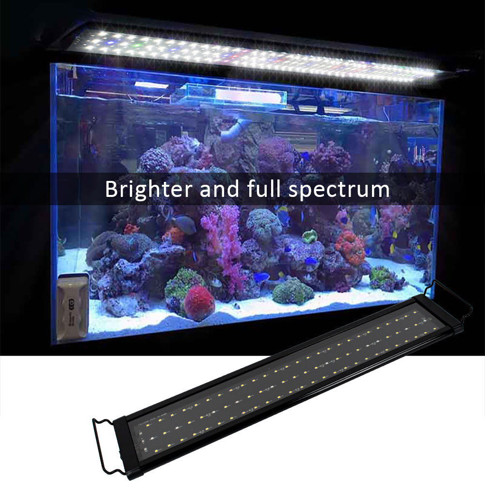 [US]18W 78LED Water Grass Lamp 23.6inch Black US Standard Aquarium LED Light Super Slim Fish Tank Aquatic Plant Grow Lighting