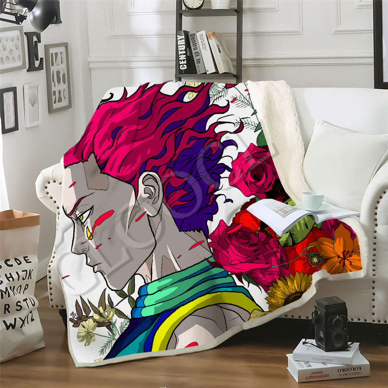 CLOOCL Factory Wholesale Japanese Anime Hunter X Hunter Blanket 3D Print Double Layer Casual Sofa Youth Bedding Throw Fashion Blankets