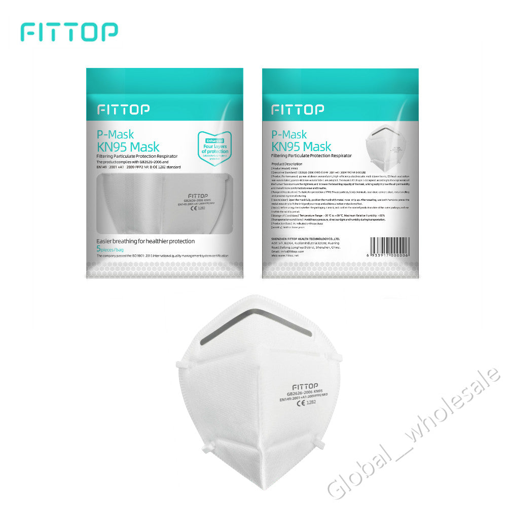 DHL Free Shipping! Fittop KN95 Mask Adult Anti-Fog Haze and Influenza KN95 Face Mask in Stock!