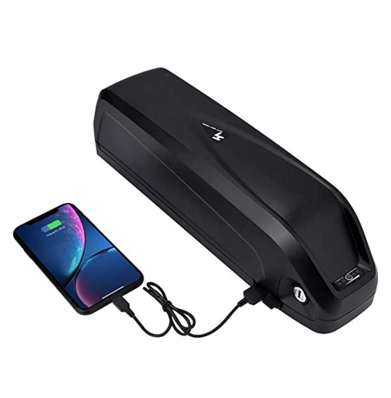 Free to the door 48V 17AH bike Battery by Samsung 18650 with 2A Charger, X-go Bike Battery for 500W-1000W Bike Motor Black