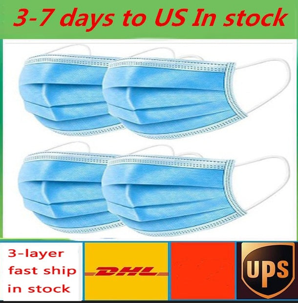 Disposable Face Masks 3ply Non-woven Face Mask Protection and Personal Health Mask with Earloop Mouth Face Sanitary Masks