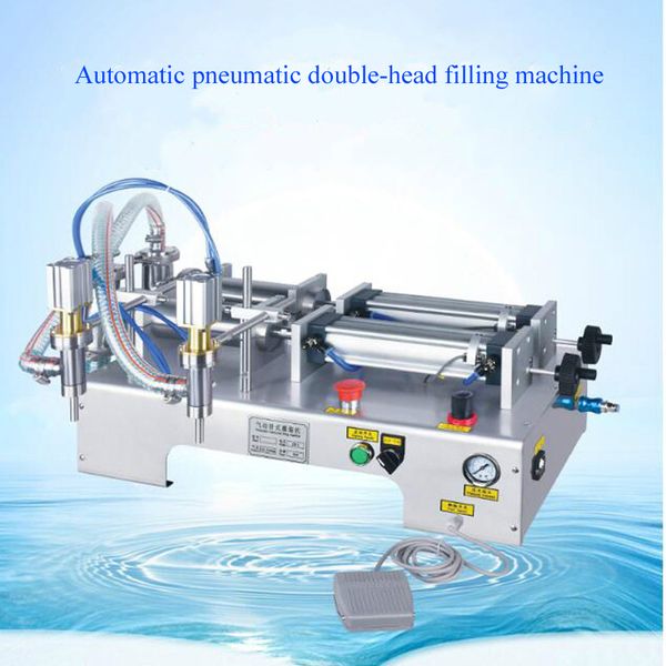 Horizontal Liquid Quantitative Filling Machine 220V-110V Double Head Stainless Steel Soy Sauce Vinegar Filling Machine