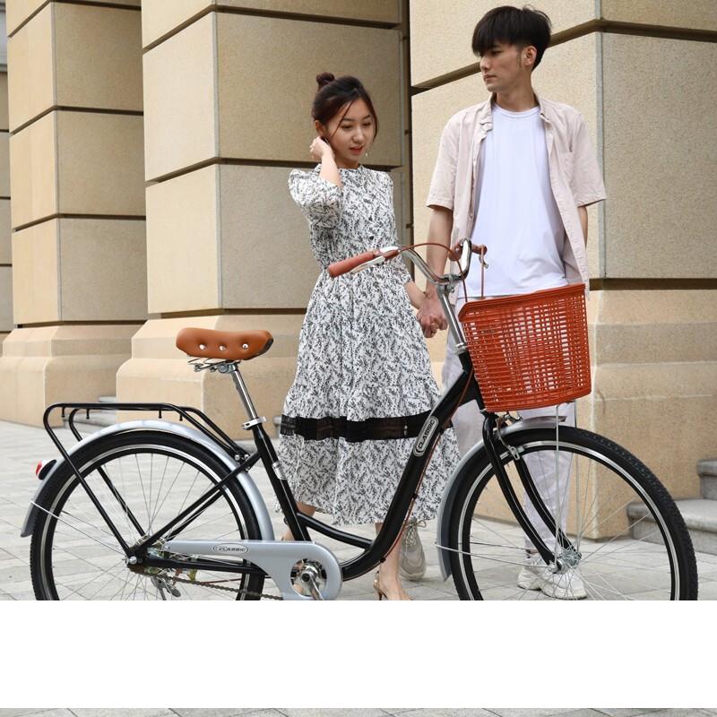 Spinning bike 24 26 inch Single Speed-Standard-Beige retro bicycle city bike