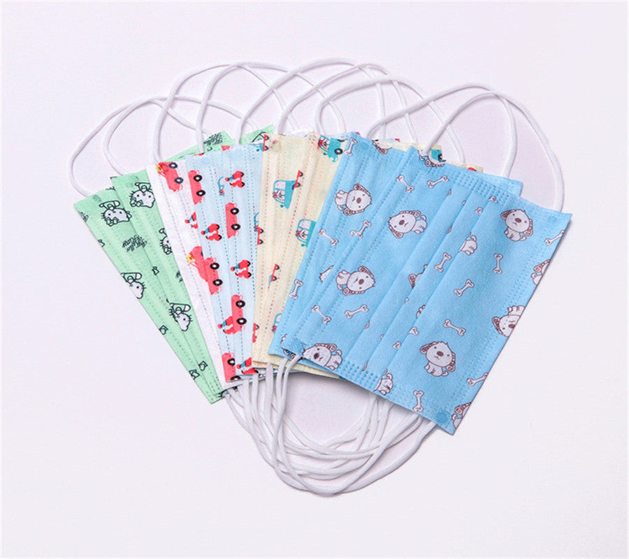 Cartoon Kids Masks Designer Face mask Fashion Child face Mask 3 layers Disposable Mask Kid Protective Mouth DHL free