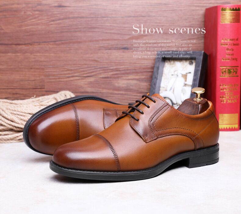 Casual gentleman leather flats, red Oxfords, luxury Moccasin tire rubber soles, real buckle super shoes holiday gift 007