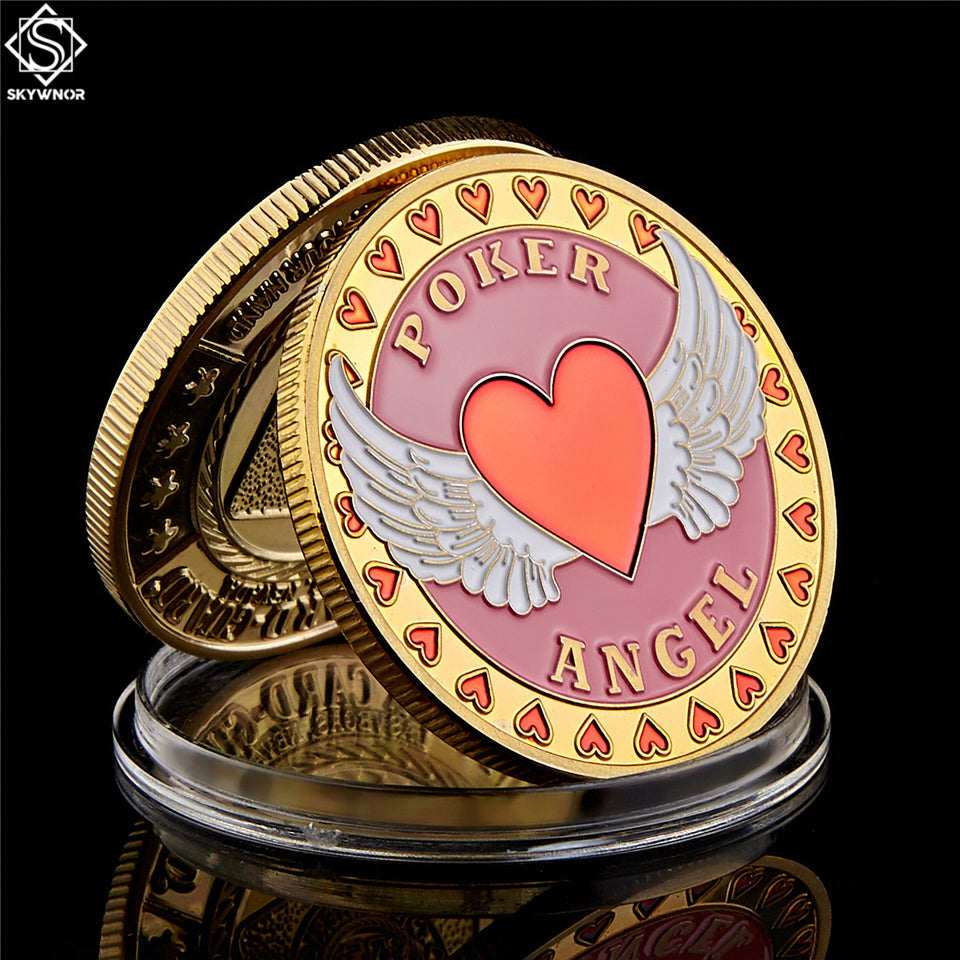 Welcome To Nevada Las Vegas Poker Chip Angel Casino Craft Challenge Gold Coin Lucky Souvenir Personalized Token Collection