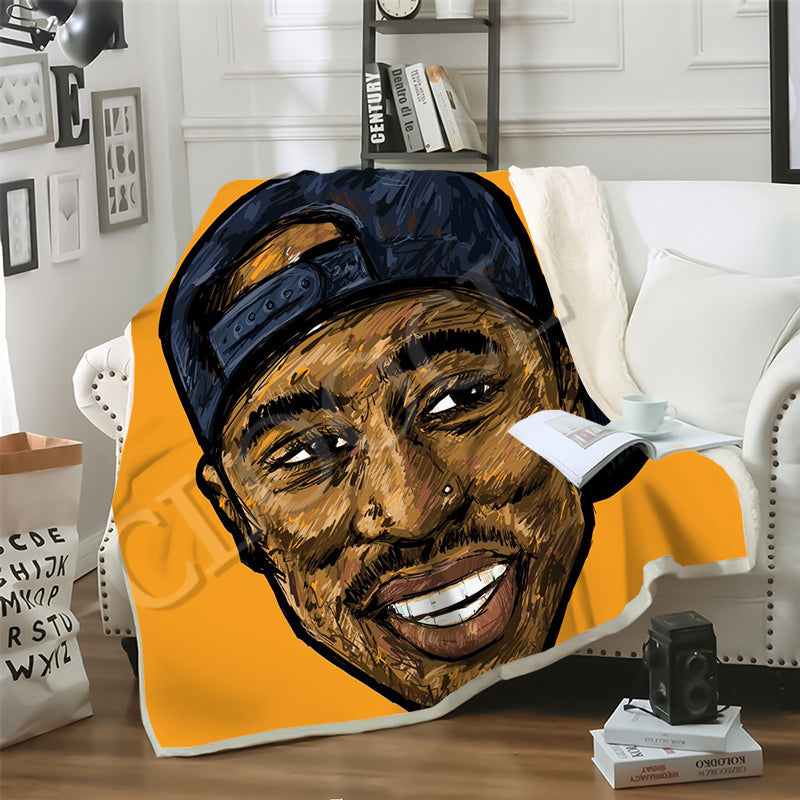 CLOOCL Rock Rapper 2pac Blanket 3D Print Star Singer Double Layer Sofa Travel Youth Fashion Bedding Throw Blankets Sofa Quilt