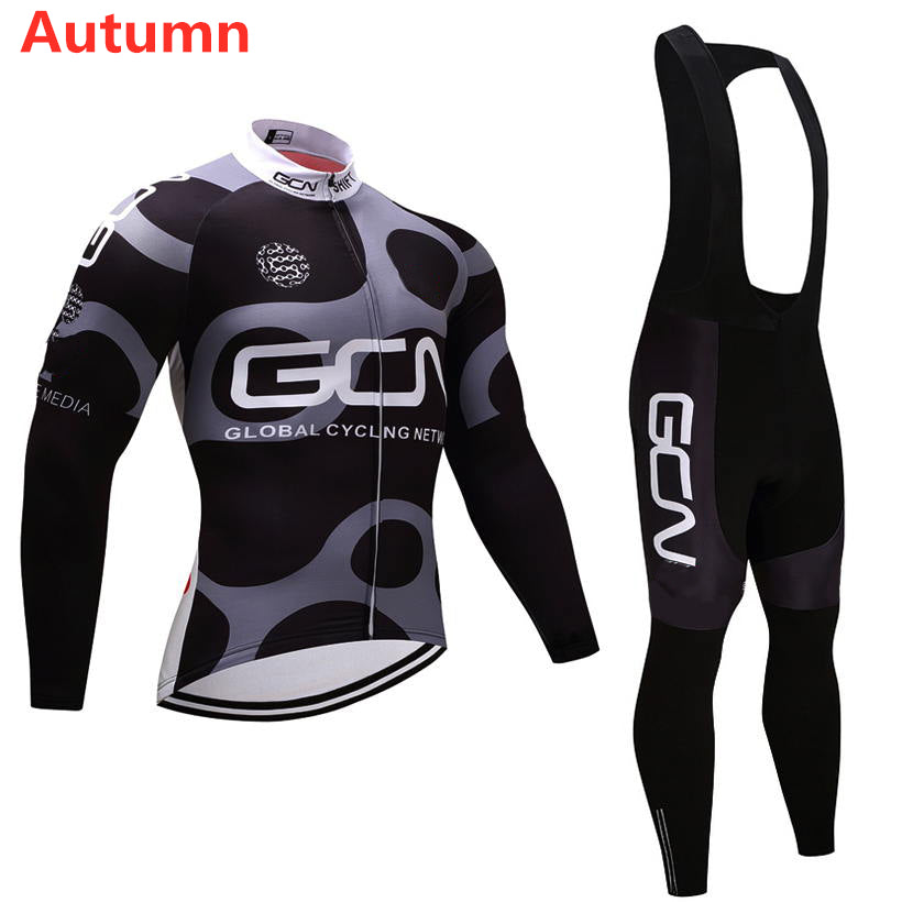 Cycling Jersey Kit 2020 Pro Team GCN Autumn Long Sleeve Cycling Clothing Men-Women MTB bike Clothing Bib Pants kit Ropa Ciclismo