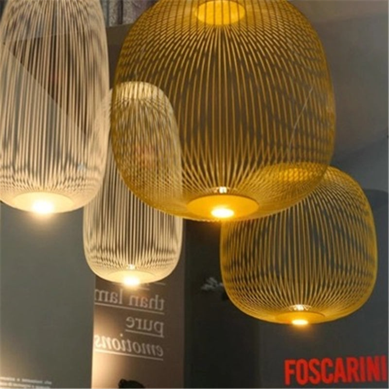 Post Modern Foscarini Spokes Pendant Lamps Lights Industrial Bird Cage Luminaire Dining Room Living Home Decor Led Hanging Lamp