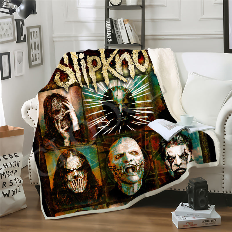 CLOOCL Newest Sofa Travel Youth Bedding Metal Rock Band Slipknot 3D Print Double Layer Blankets Bedspread for Plush Blanket Sofa Quilt