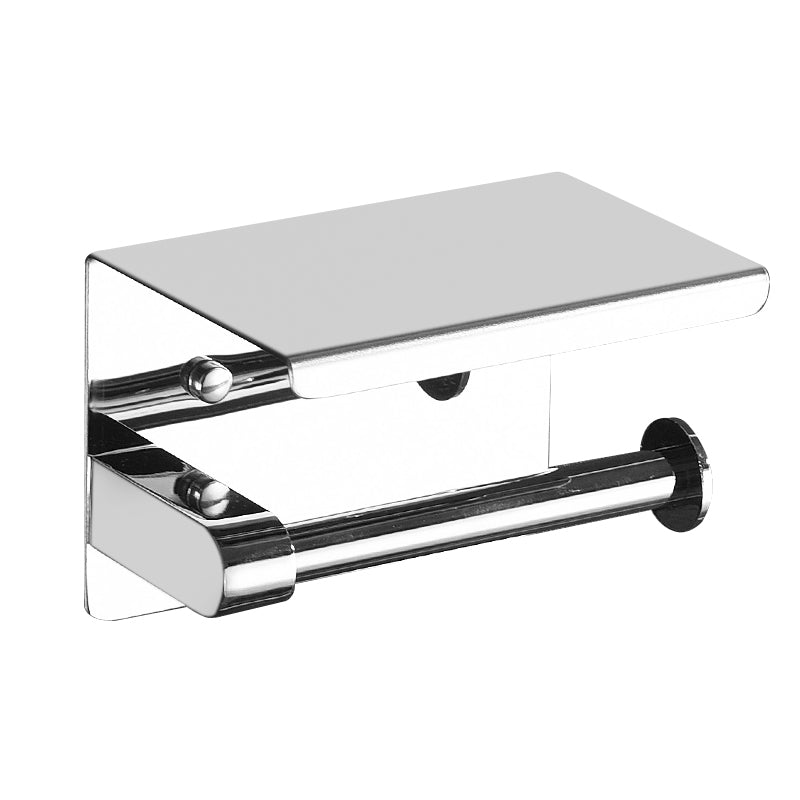 Stainless steel bathroom multifunctional paper towel rack, a multi-purpose rack that can hold mobile phone holders and small objects racks