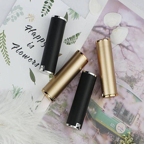 lipstick tubes gold Black color Empty lipbalm tube DIY cosmetic packing container 12.1mm fast shipping