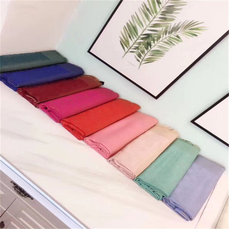 High Qualtiy wool silk scarf for Women Designers square Scarves silver thread Shawls Wrap With Tags 140X140cm Shawls no box