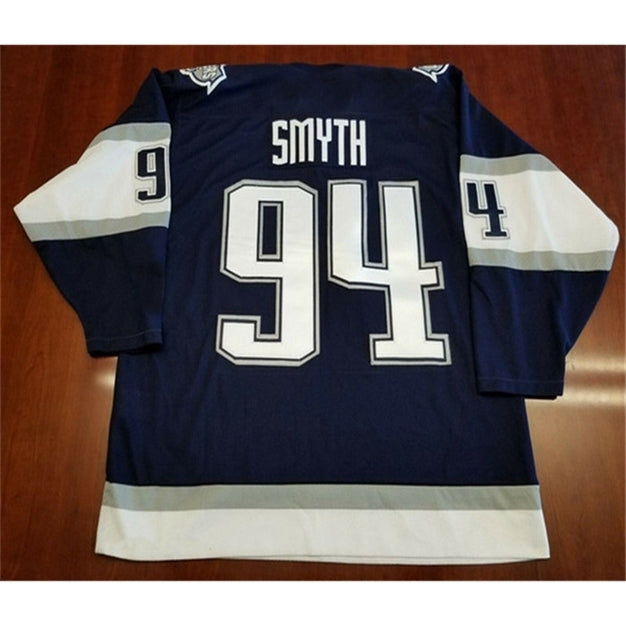 52Custom 94 Ryan Smyth Vintage Edmonton Oilers Koho Hockey Jerseys Men&#039;s Oil Gear Navy Jersey Sewing Any name and code Size S-4XL