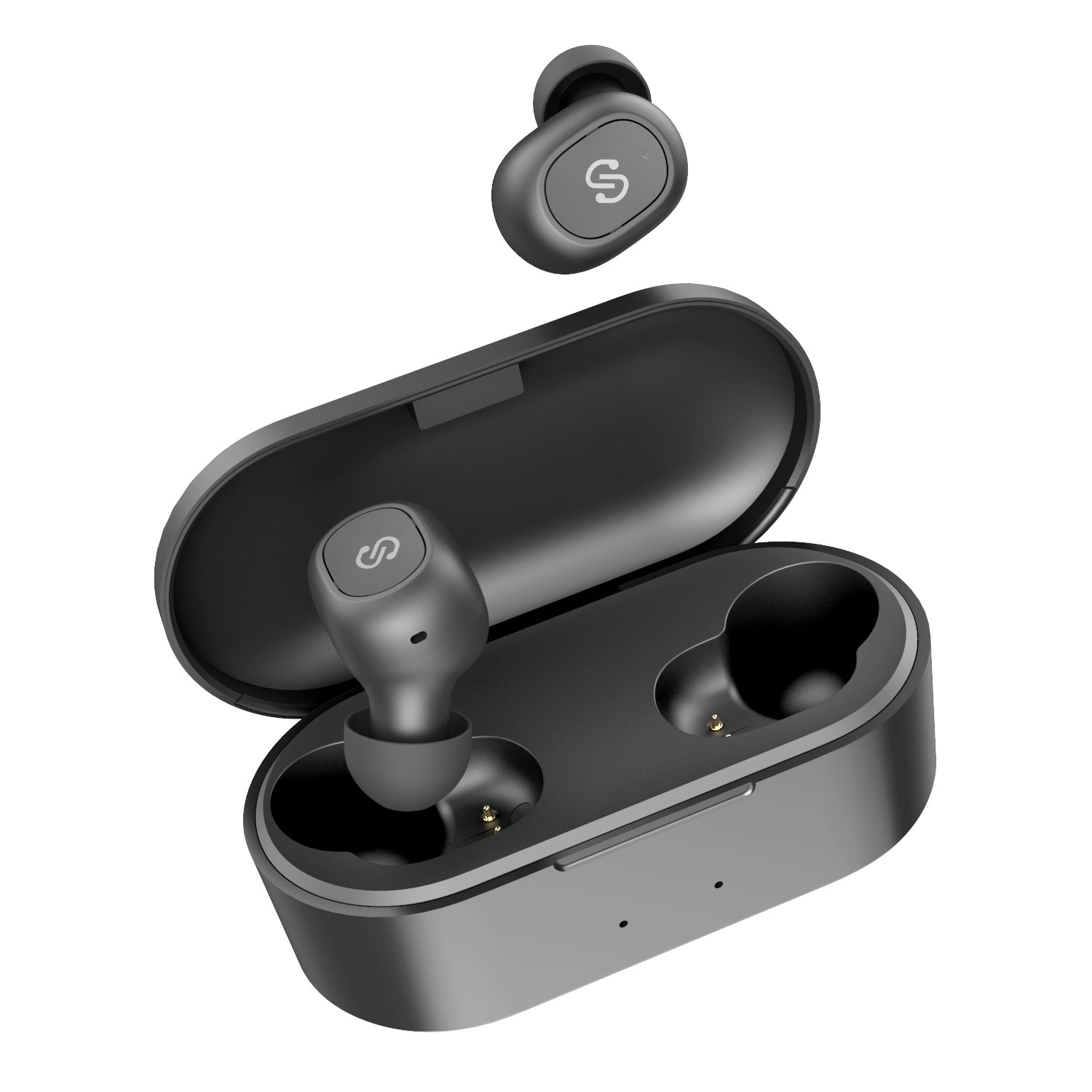SOUNDPEATS True Wireless Earbuds Headphones in-Ear Stereo Wireless Earphones with Microphone Binaural Calls, One-Step Pairing, Total 35 Hour