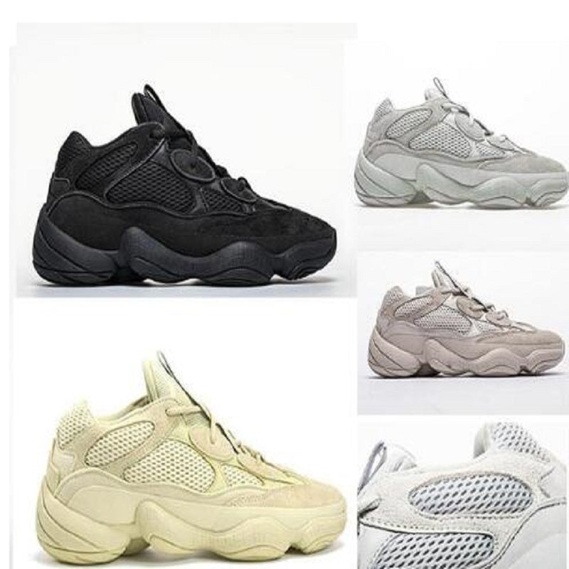 2021 Men Women Running Shoes Black Salt Rat 500 Sport Sneakers Super Moon Yellow Desert
