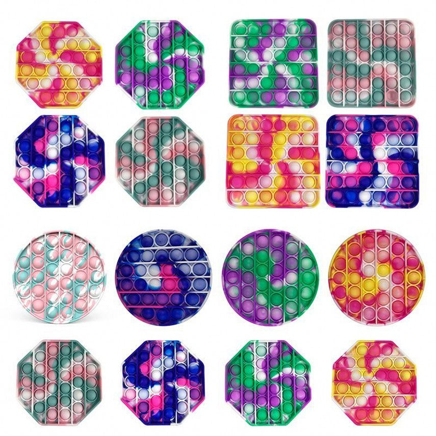 Multicolor Fidget Toy Sensory Push Bubble Board Game Sensory Toy Anxiety Stress Reliever Kids Adults Autism Special Needs Sale-Wh