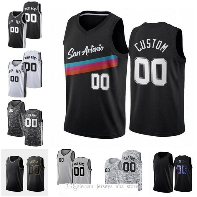 Custom men youth jersey SAN city Antonio Team DeMar 10 DeRozan Jersey LaMarcus 12 Aldridge Any name and number Swingman city Jersey
