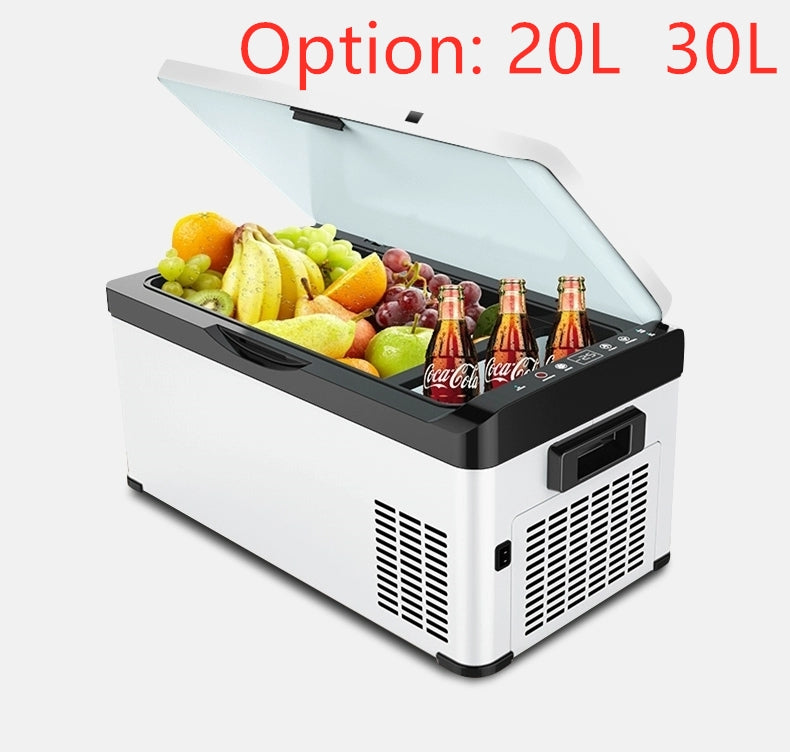Vehicle-mounted refrigerator outdoor home dual purpose compressor refrigeration portable low energy consumption applicable 12V24V220V voltage can fr
