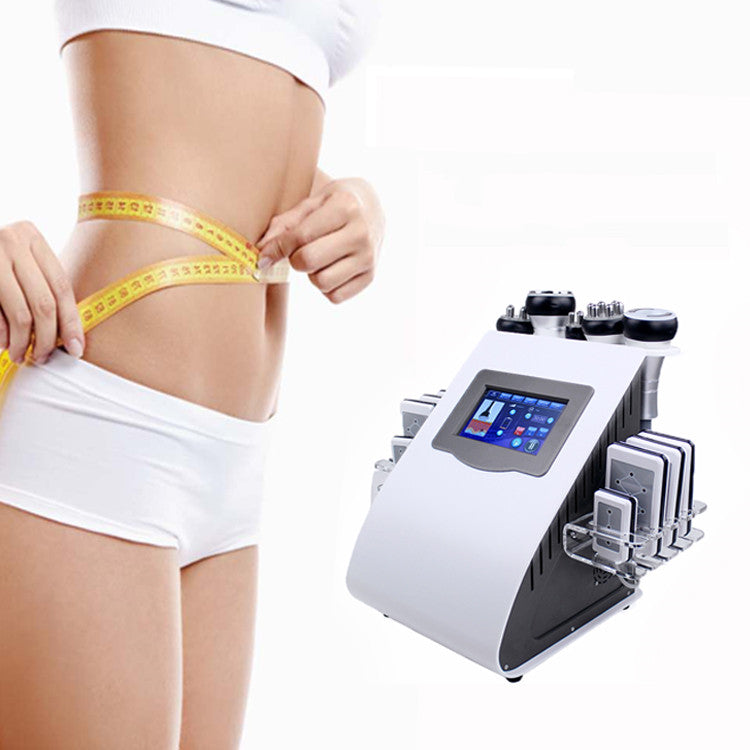 6 In 1 40K Ultrasonic Cavitation Vacuum Radio Frequency equipment 8 Pads lipo Laser Slimming Machine for home use