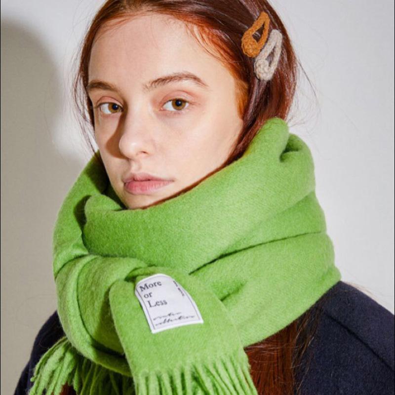 Cashmere Scarf Solid Color With Tassel Ladies Autumn Winter Thick Warm Blanket Luxury High Quality Shawl Wrap Long Scarves