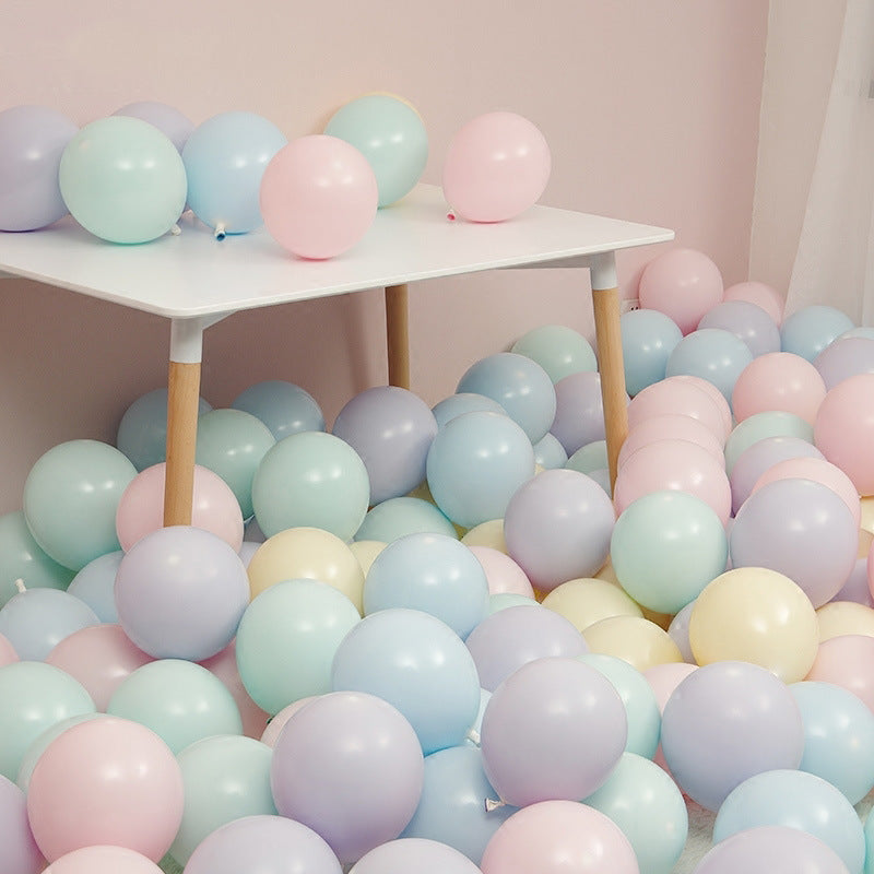 10-inch, 2.2-gram Latex Balloons, macaroon-colored candy balloons, birthday parties, weddings, wedding rooms