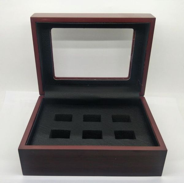 6 holes wood gift box for champions display box 210323