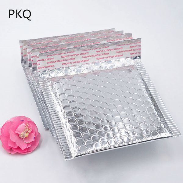 100pcs-lot Silver Bubble Mailers Padded Envelopes,Multi-function Packaging Metallic Shipping Bags,Bubble Shipping Mailing Bags 210325