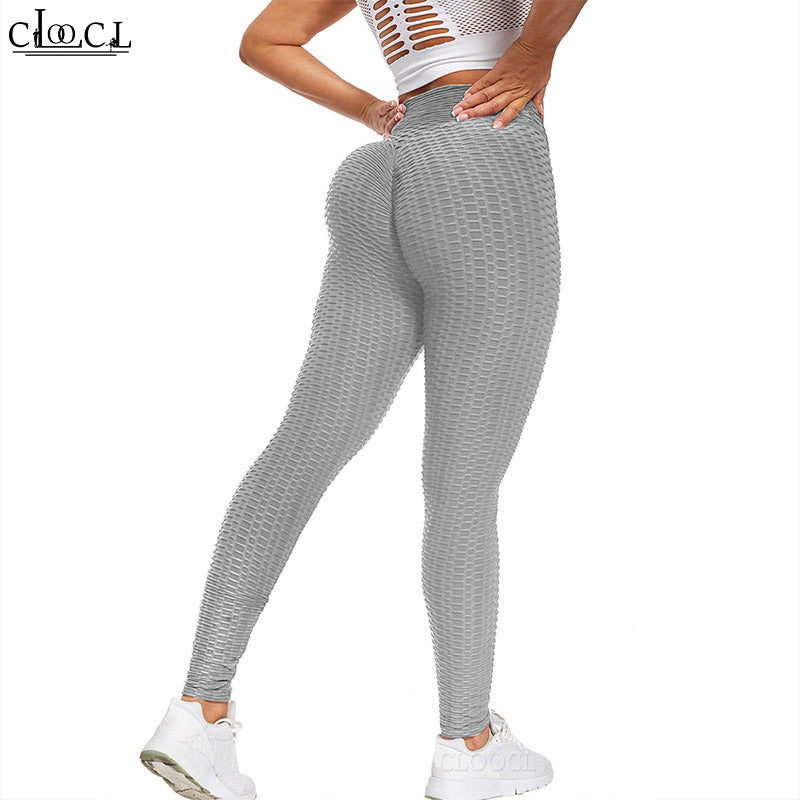 CLOOCL TikTok Leggings Fashion Jacquard High Waist Women Fitness PUSH UP Workout Tight Pants Female