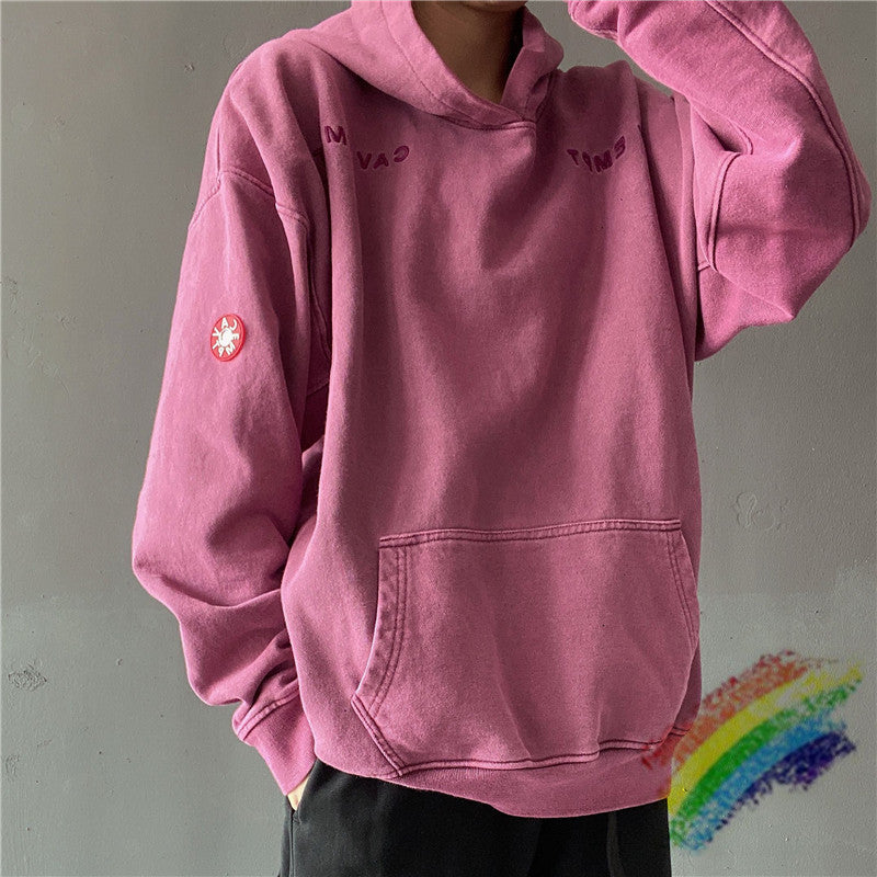 hoodies Cavempt C.E OVERDYE SMOKY HEAVY HOODY Women Men 1:1 High Quality Wine Red Wash Hoodie Sweater CAV EMPT Pullover