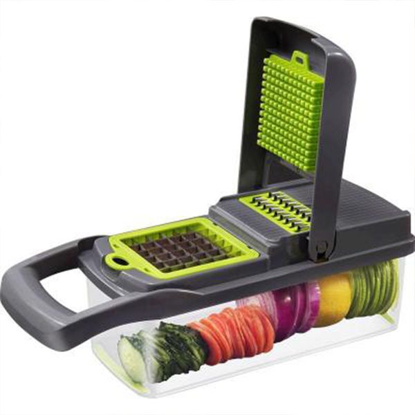 Multifunctional Mandoline Vegetable Fruit Cutter Slicer Grater Shredders Drain Basket Slicers 8 In 1 Gadgets Kitchen Accessories 210326