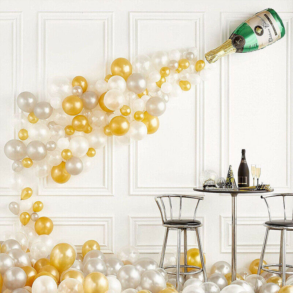 Champagne Bottle Aluminum Film Balloon Set Wedding Banquet Cocktail Party Decoration Large Wine Cup Decorations